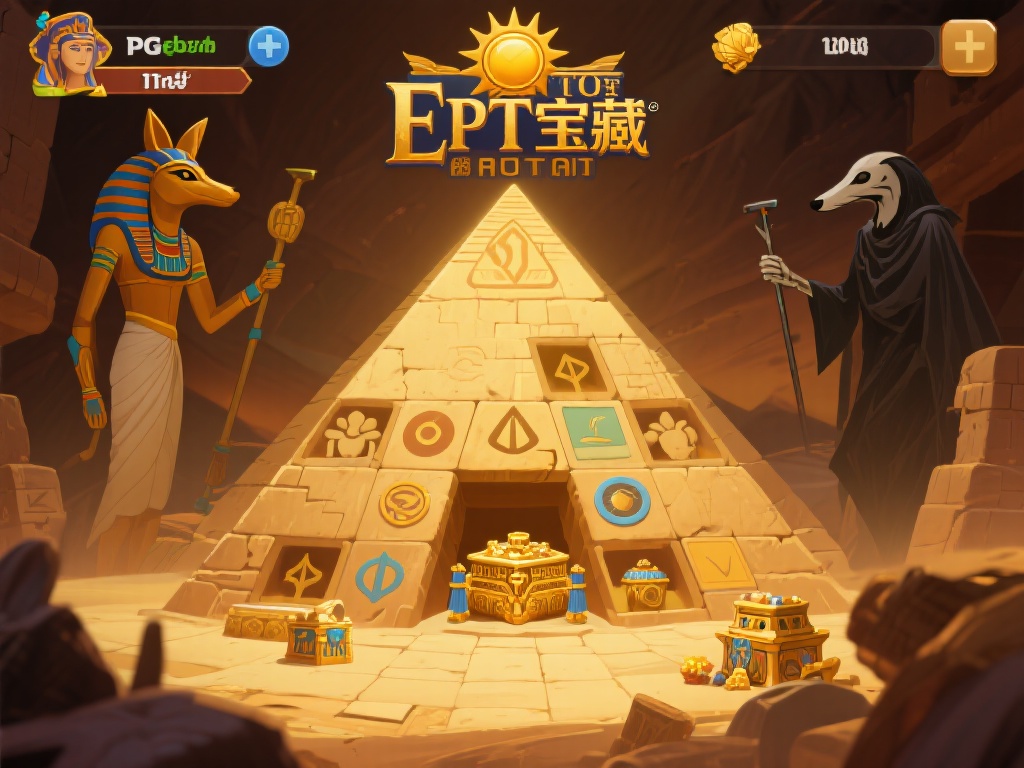 以一款名为《法老宝藏》的PG电子游戏为例，游戏中玩